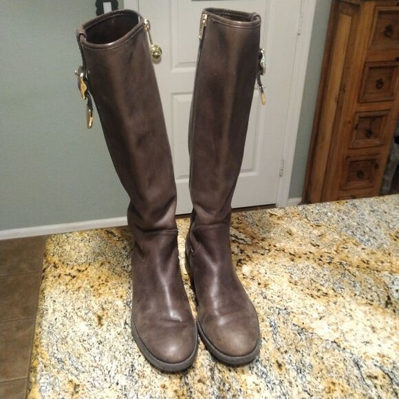 Coach Easton Classic Equestrian Tall Riding Boots Chestnut Brown Leather Size 6B - Picture 8 of 13